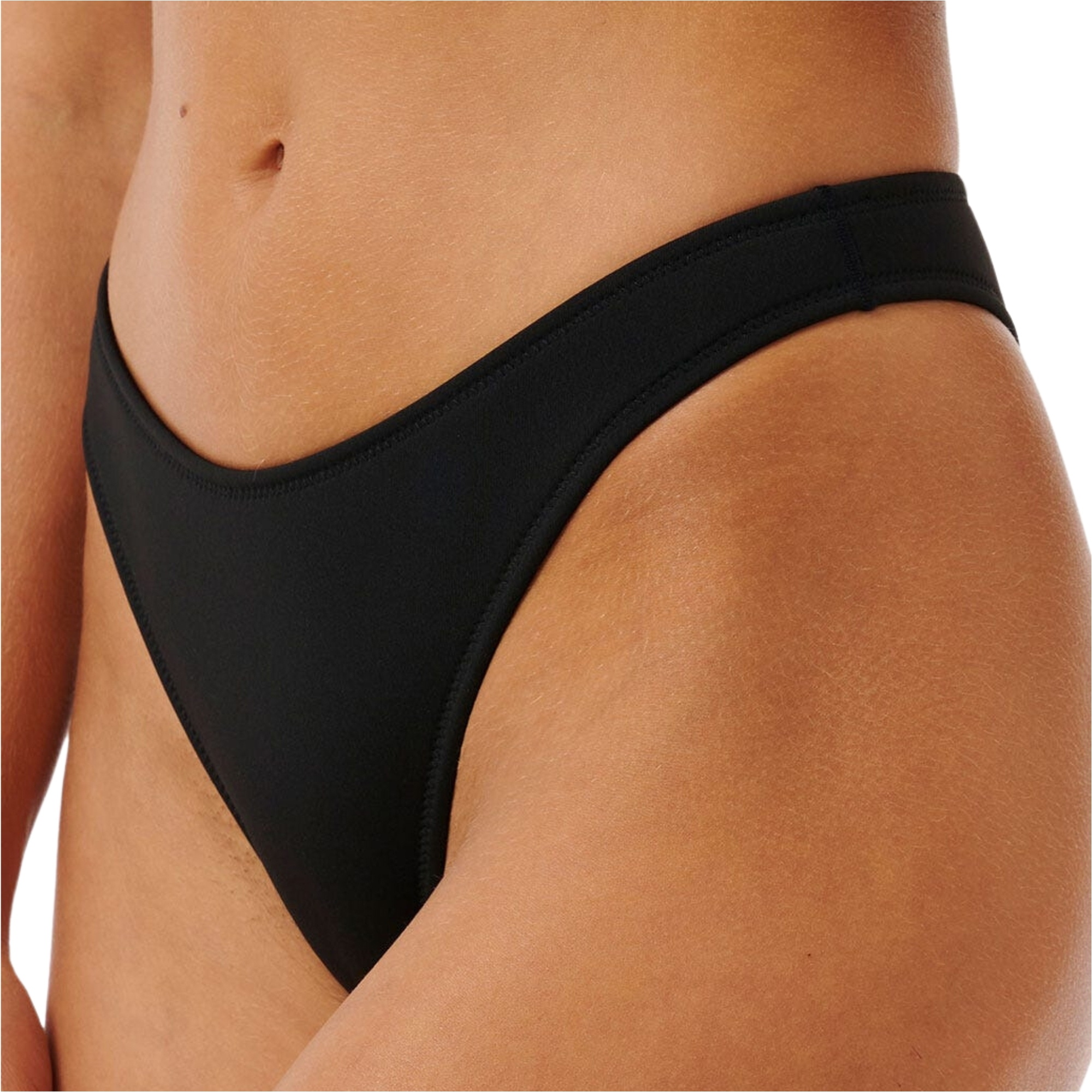 2025 Rip Curl Da Donna Mirage Ultimate Neoprene Skimpy Bikini Bottom 0L9WSW - Black